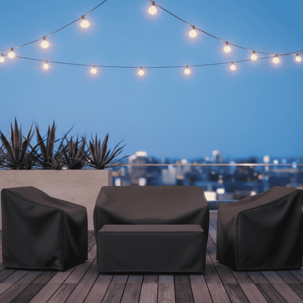 Weatherproof Outdoor Furniture Cover | Black or Silver, 32 Sizes Available | UV & Rain Protection for Patio Sets