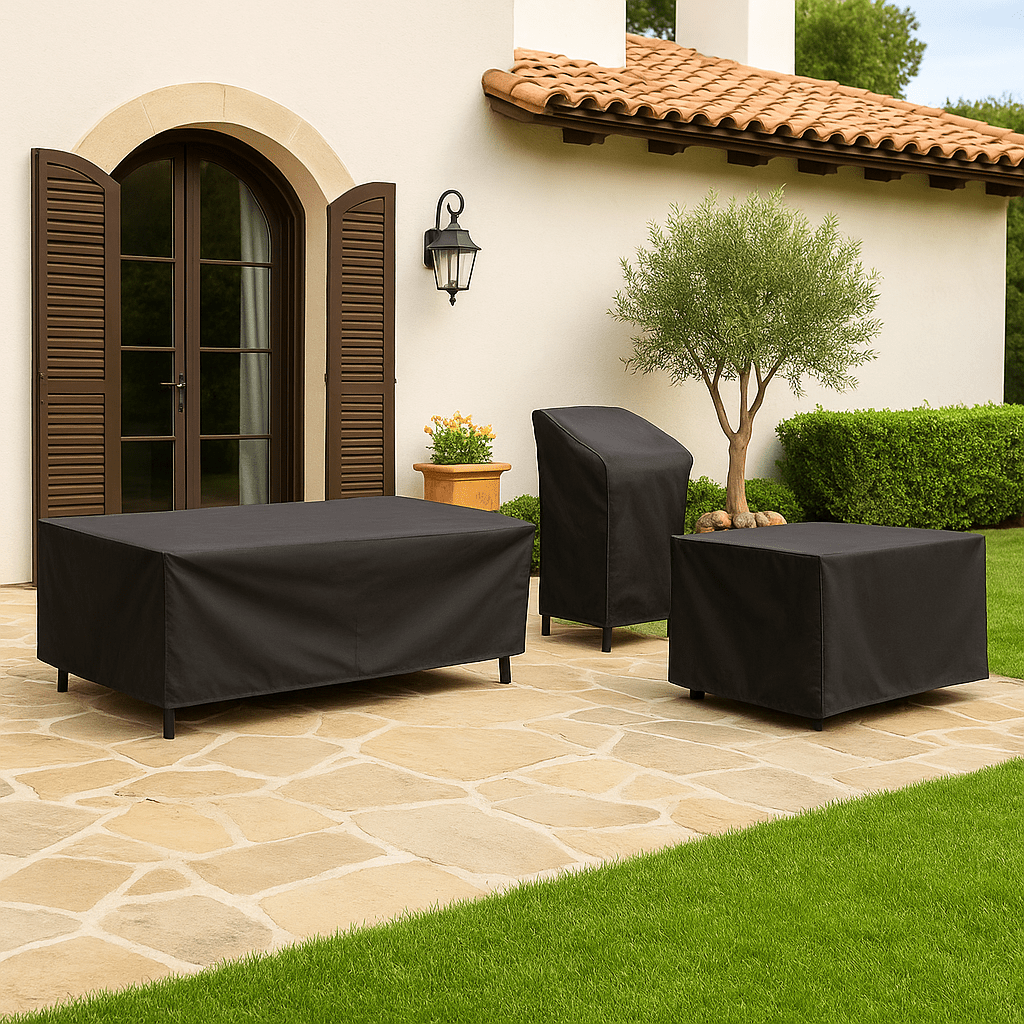 Weatherproof Outdoor Furniture Cover | Black or Silver, 32 Sizes Available | UV & Rain Protection for Patio Sets