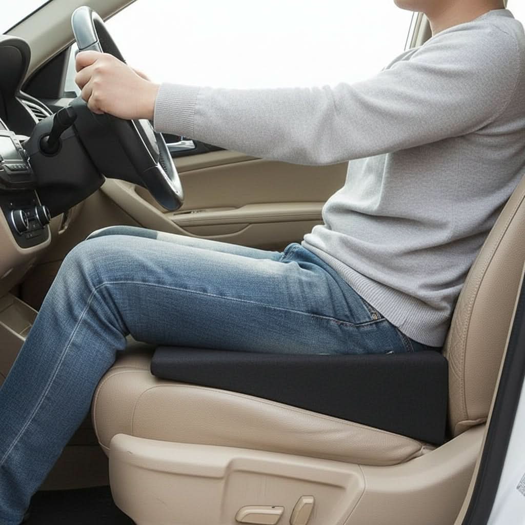 Ergonomic Memory Foam Car Seat Cushion | Height-Boosting Lift, 1 or 3-Pack | Supports Up to 330 Lbs for Daily Drives