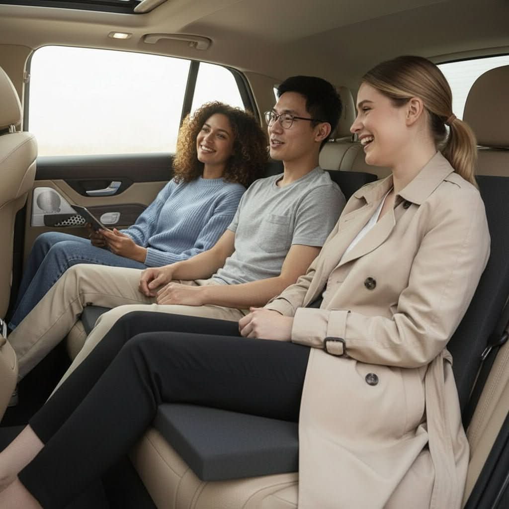Ergonomic Memory Foam Car Seat Cushion | Height-Boosting Lift, 1 or 3-Pack | Supports Up to 330 Lbs for Daily Drives