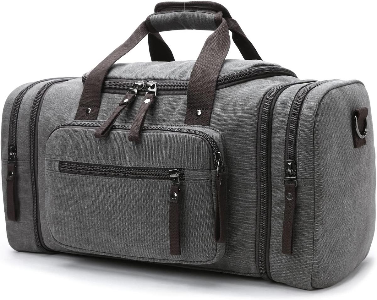 Expandable Canvas Travel Duffle Bag