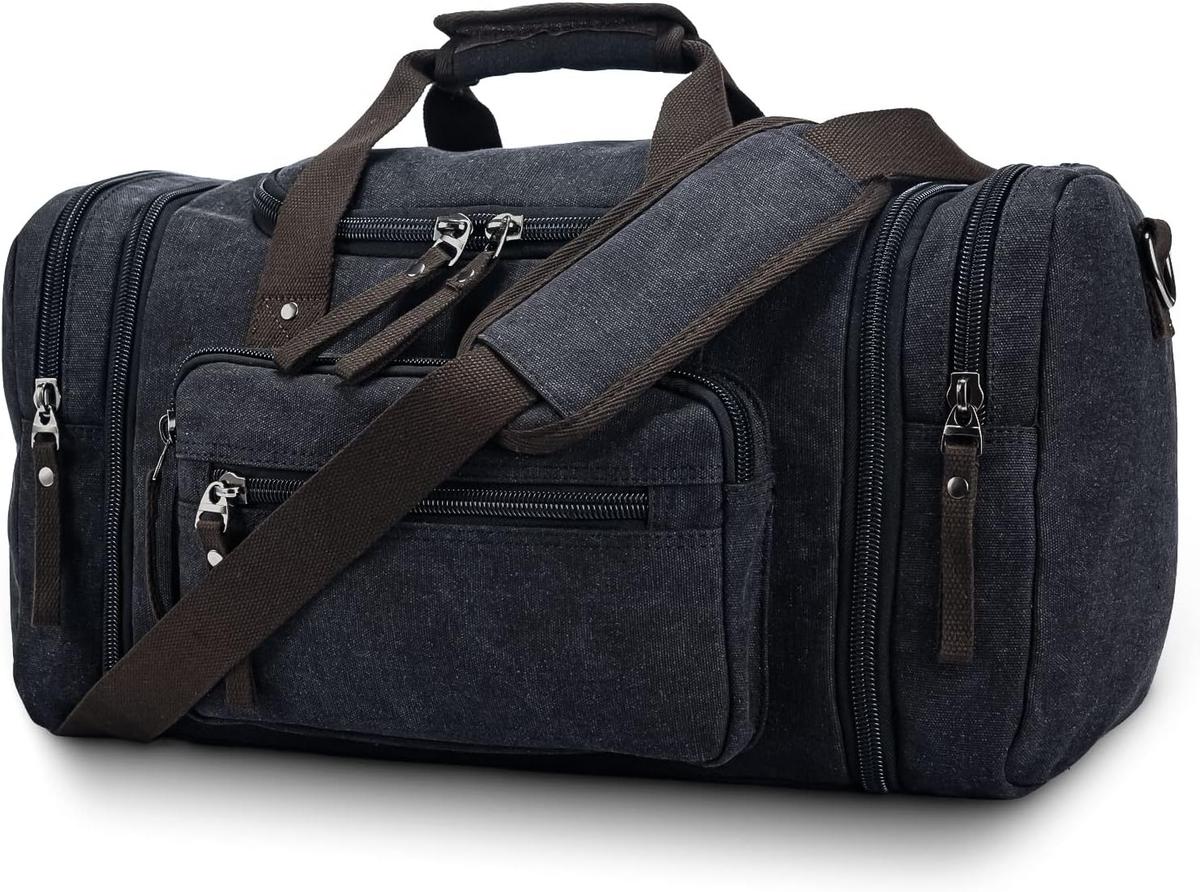 Expandable Canvas Travel Duffle Bag