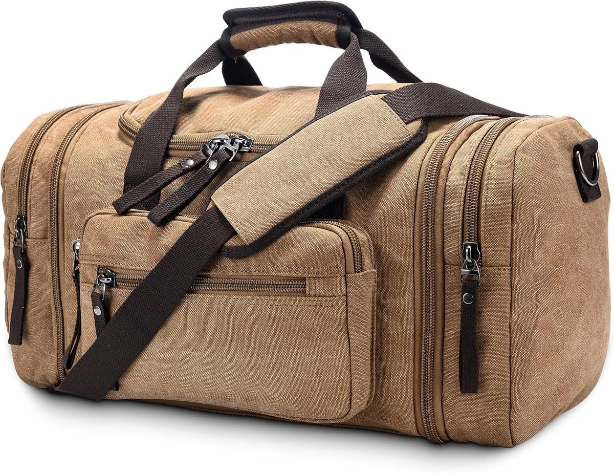 Expandable Canvas Travel Duffle Bag