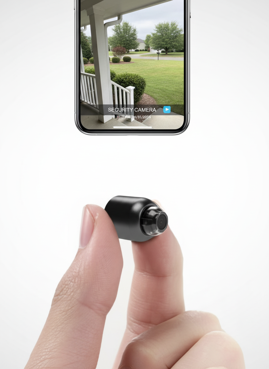 Mini Wifi Home Security Cameras with Night Vision | HD Picture, Motion Alerts to Your Phone | Indoor and Outdoor Use