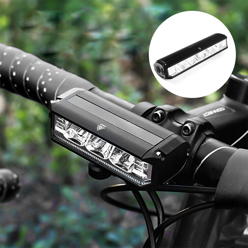 900 Lumen Rechargeable Bike Light with 180 Degree Beam | USB Charging Front Headlight for Riding After Dark