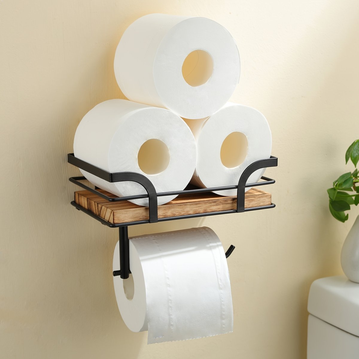 BATHNEST – Decorative Iron Wall Mount for Towels and Bath Storage