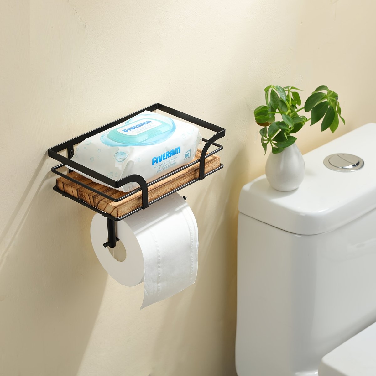 BATHNEST – Decorative Iron Wall Mount for Towels and Bath Storage