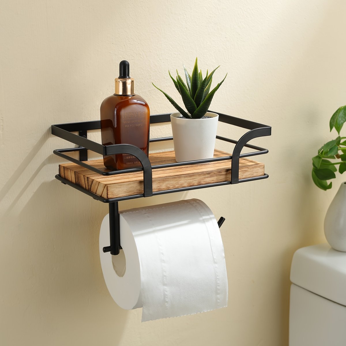 BATHNEST – Decorative Iron Wall Mount for Towels and Bath Storage