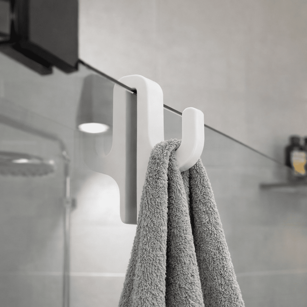 BATHGLINT - Elegant Shower Hook with Modern Design for Stylish Bathroom Organization and Space-Saving Storage in Everyday Use