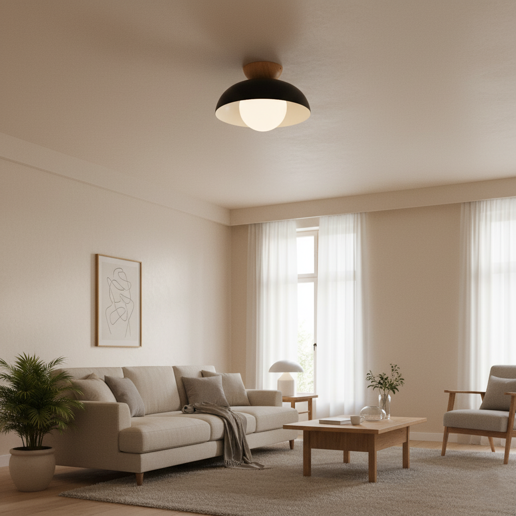 Nordic Iron Ceiling Light Minimal Flush