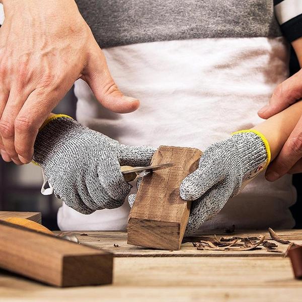 Level 5 Cut Resistant Work Gloves | EN388 Rated Pair for Woodworking, Metalwork and the Kitchen | Sizes XXS to XL