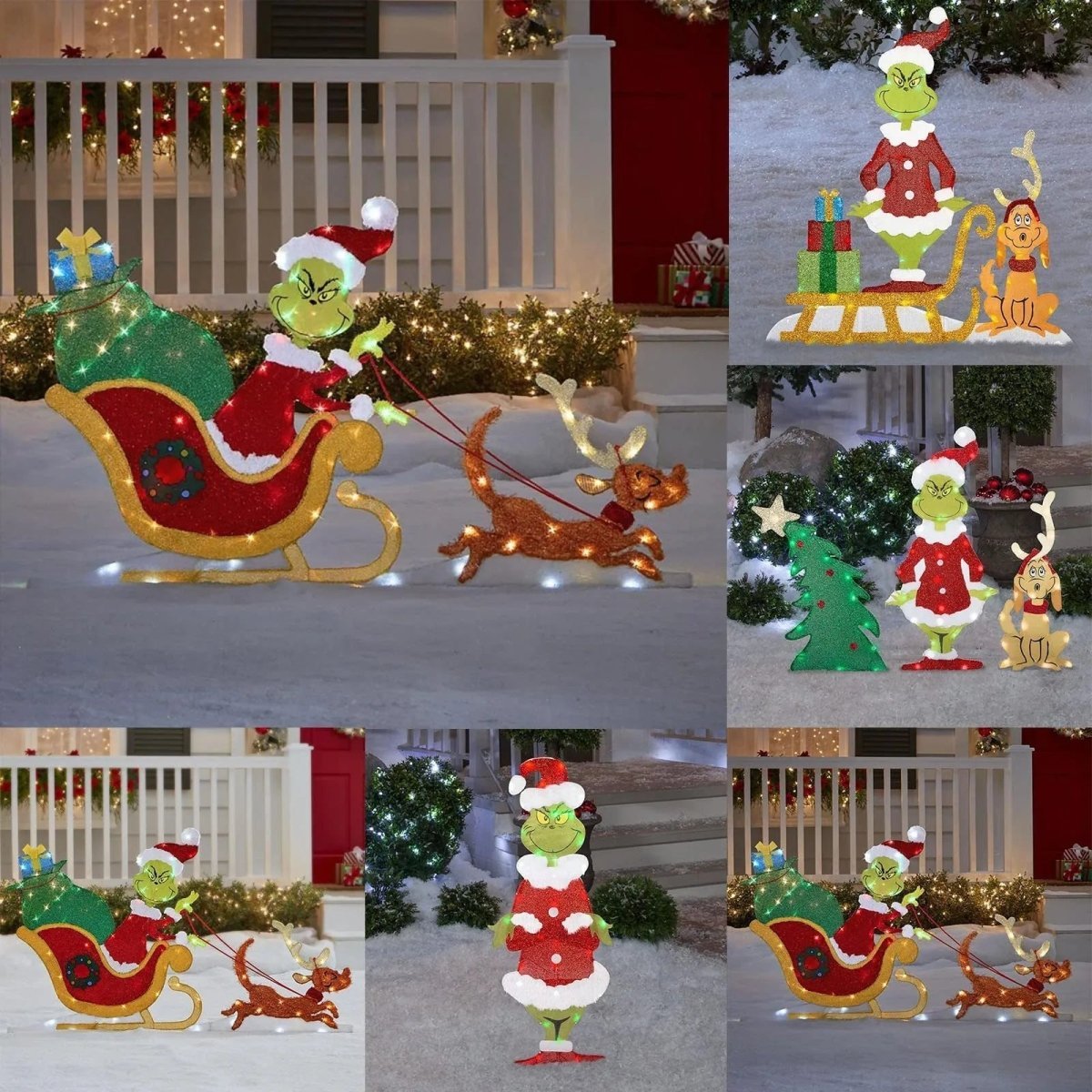 TWINKLON - Festive Grinch Garden Decoration with LED Lighting for Christmas Atmosphere Outdoors product image