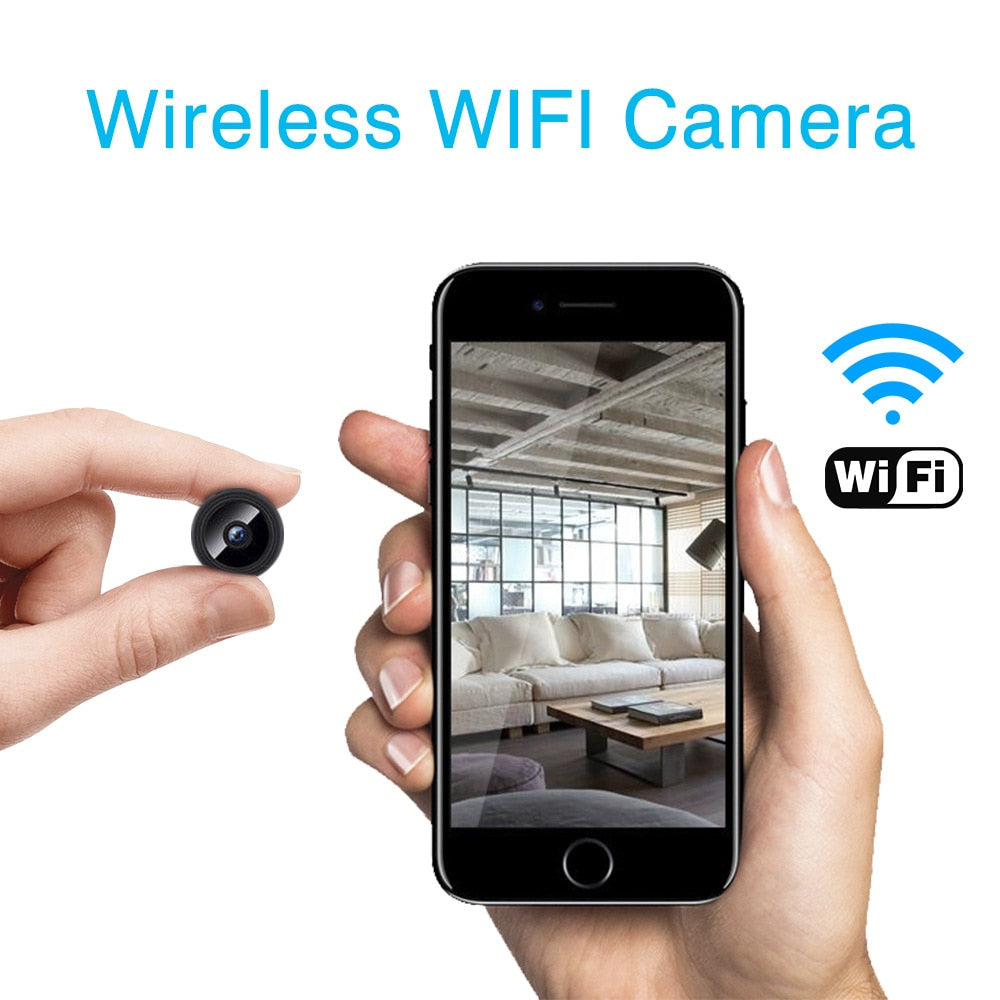 Mini Security Camera with 1080p HD Video and Night Vision | Magnetic Mount, Motion Detection and Memory Card Options