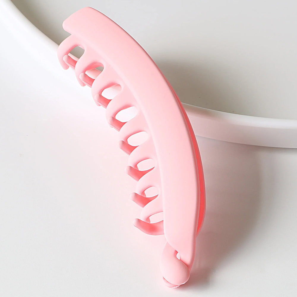 Large Banana Hair Clip for Thick Ponytails | Non Slip ABS Claws That Open to 21 cm | Choose One of Six Matte Colors or the Full Set