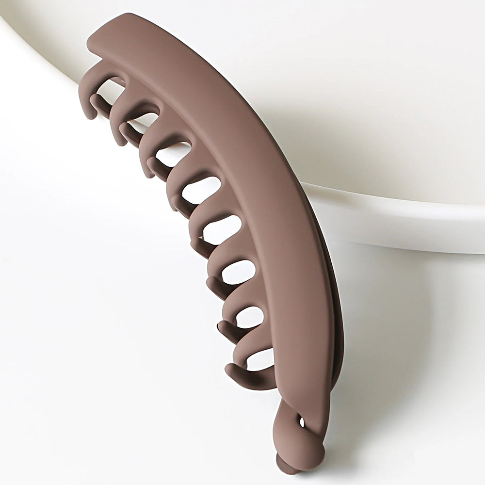 Large Banana Hair Clip for Thick Ponytails | Non Slip ABS Claws That Open to 21 cm | Choose One of Six Matte Colors or the Full Set