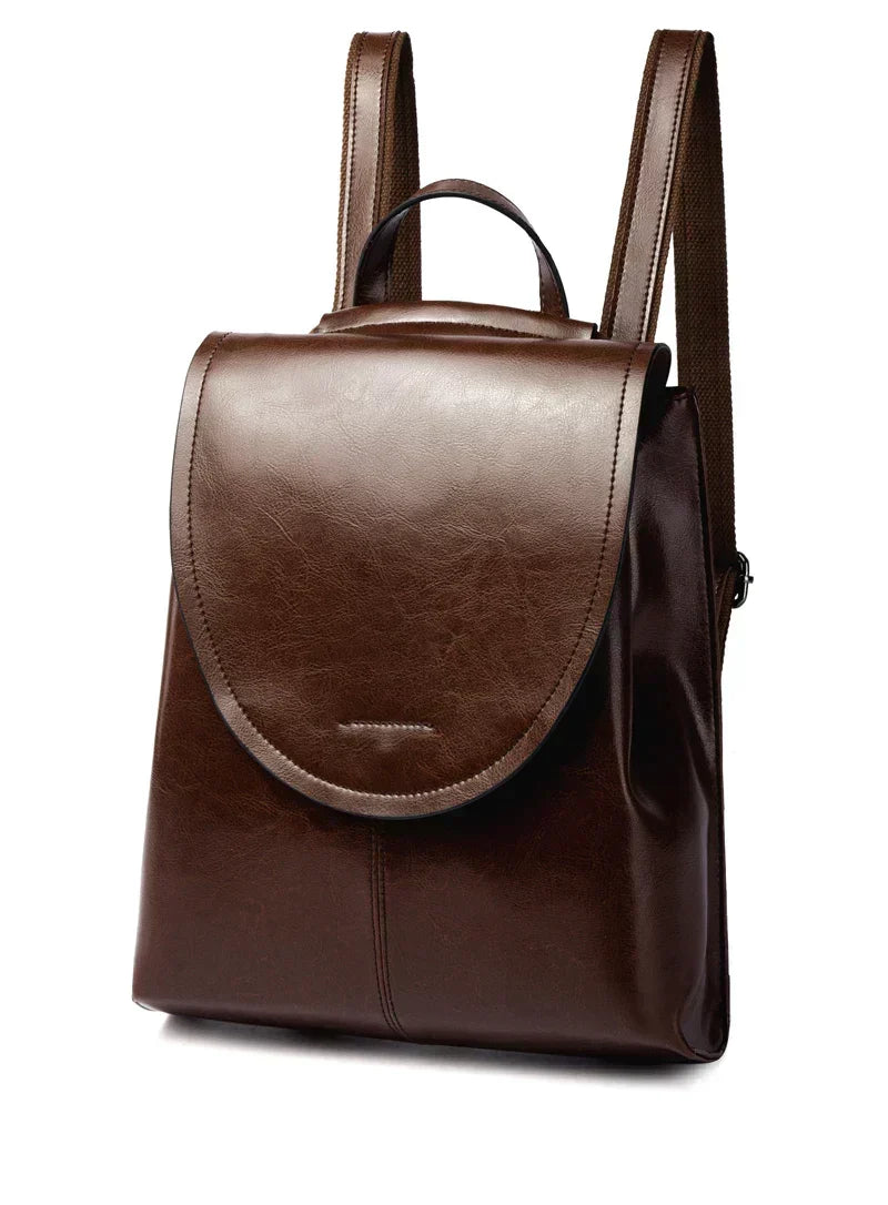 Travel Backpack for Women in a Leather Look | Separate Compartments for Laptop, Tablet and Wallet | Four Colors, 30 cm Tall