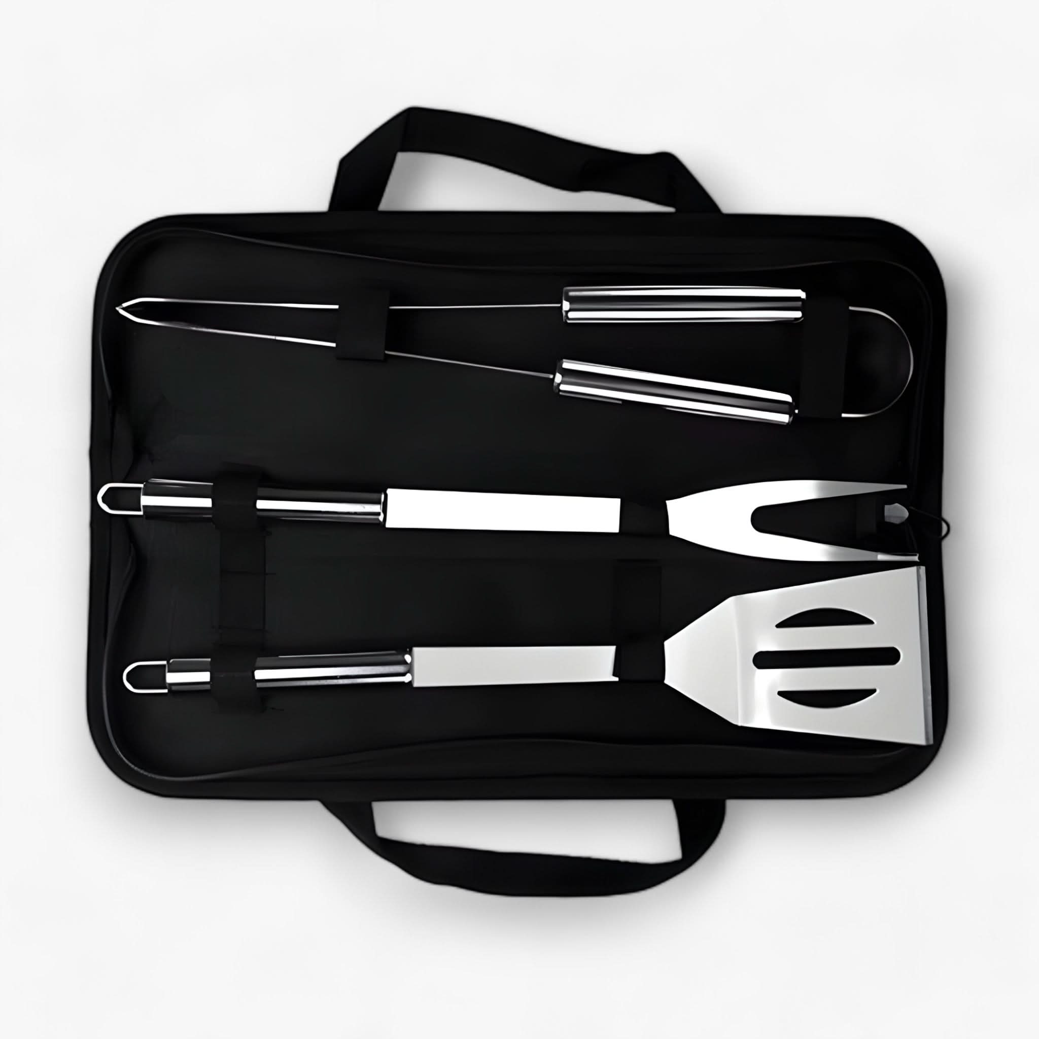 Stainless Steel BBQ Tool Set with Carry Case