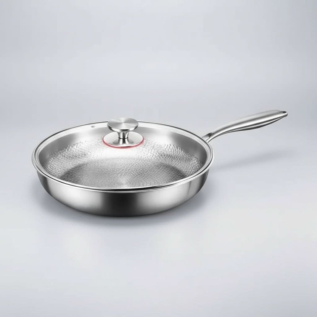 Titanium Hammered Non-Stick Frying Pan for Even Heating | 26-30 cm, With or Without Lid | Cooking for All Stovetops