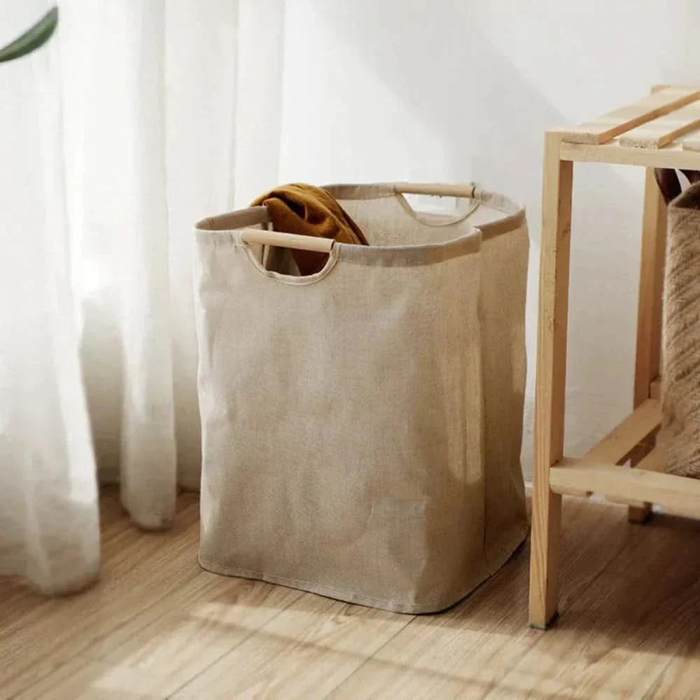 Foldable Cotton Linen Laundry Basket