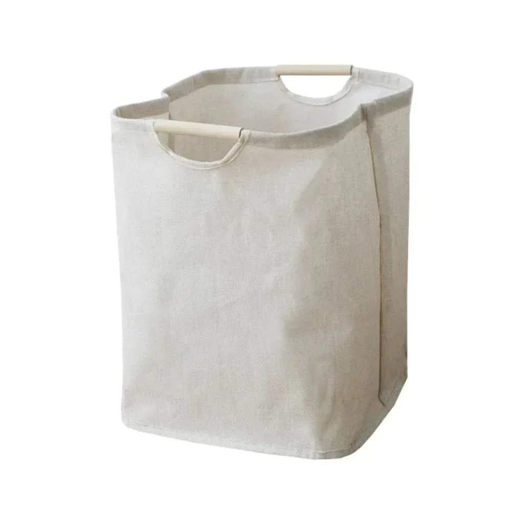 Foldable Cotton Linen Laundry Basket