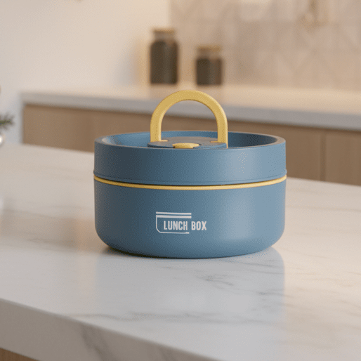 Insulated Stainless Steel Lunch Box | 420-620ml, Blue Brown or White | Double-Walled Leak-Proof Design for Warm Meals
