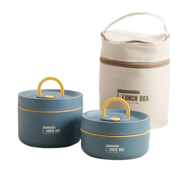Insulated Stainless Steel Lunch Box | 420-620ml, Blue Brown or White | Double-Walled Leak-Proof Design for Warm Meals