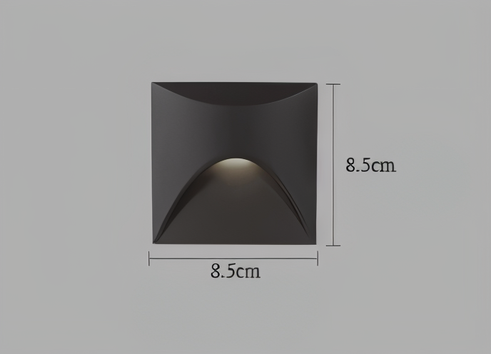LED Wall Sconce for Stairs, Hallways and Entrances | Weatherproof IP65 Step Light in Square or Round, 3 W
