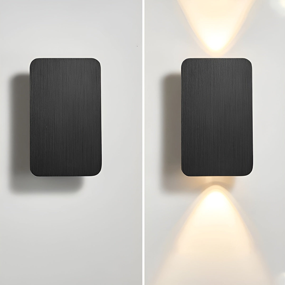 Rectangular LED Wall Sconce for Hallway and Staircase | Up and Down Beam in Warm, Neutral or Cool White | Surface Mount