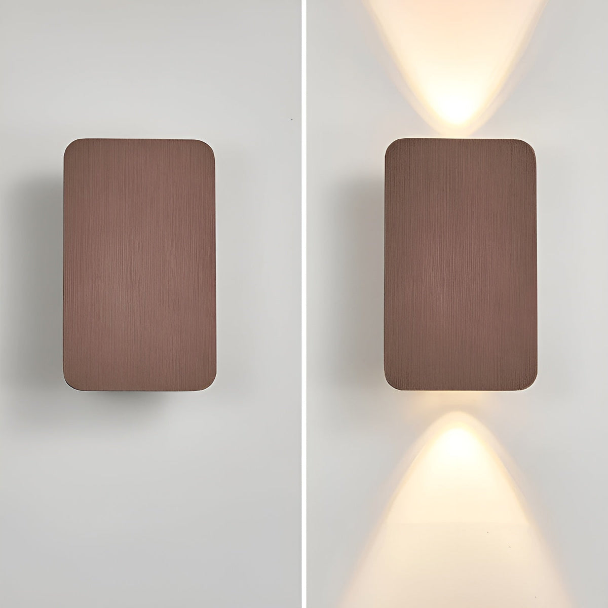 Rectangular LED Wall Sconce for Hallway and Staircase | Up and Down Beam in Warm, Neutral or Cool White | Surface Mount