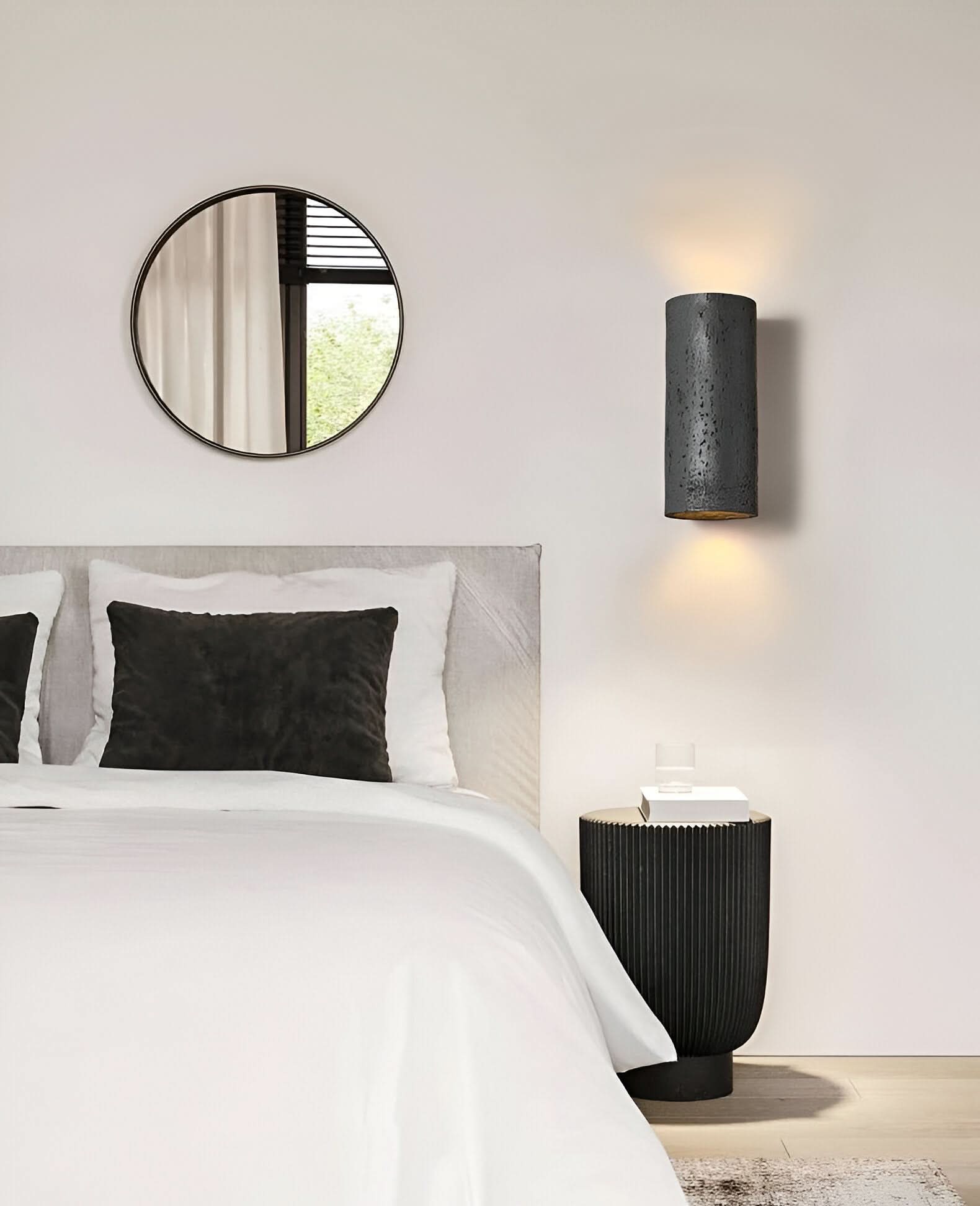 LED Cylinder Wall Light Set of 2
