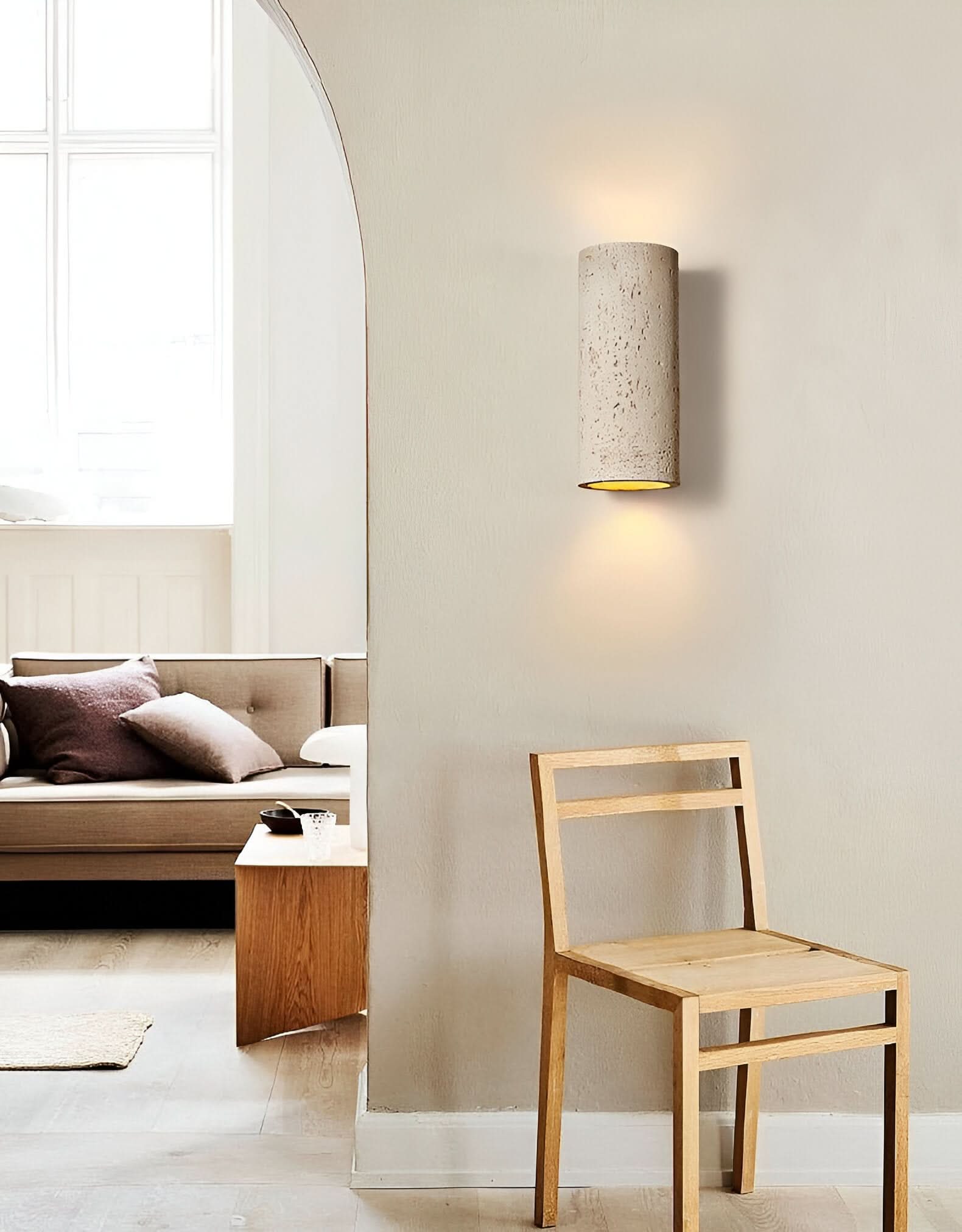 LED Cylinder Wall Light Set of 2