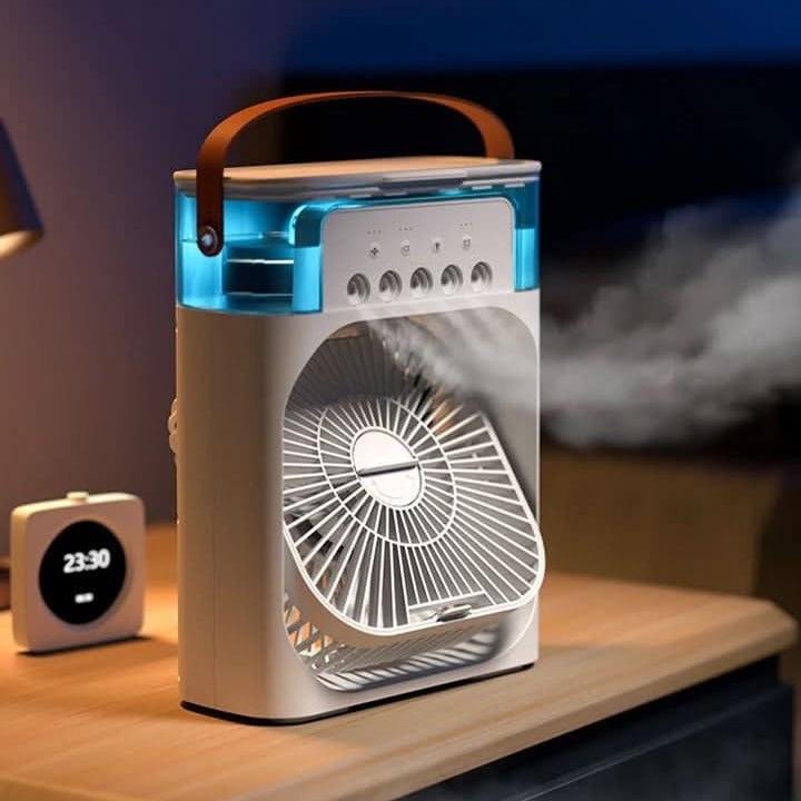 Portable Humidifier with Fan for Desk or Bedroom | Compact 2-in-1 Design | Energy-Efficient Freshness