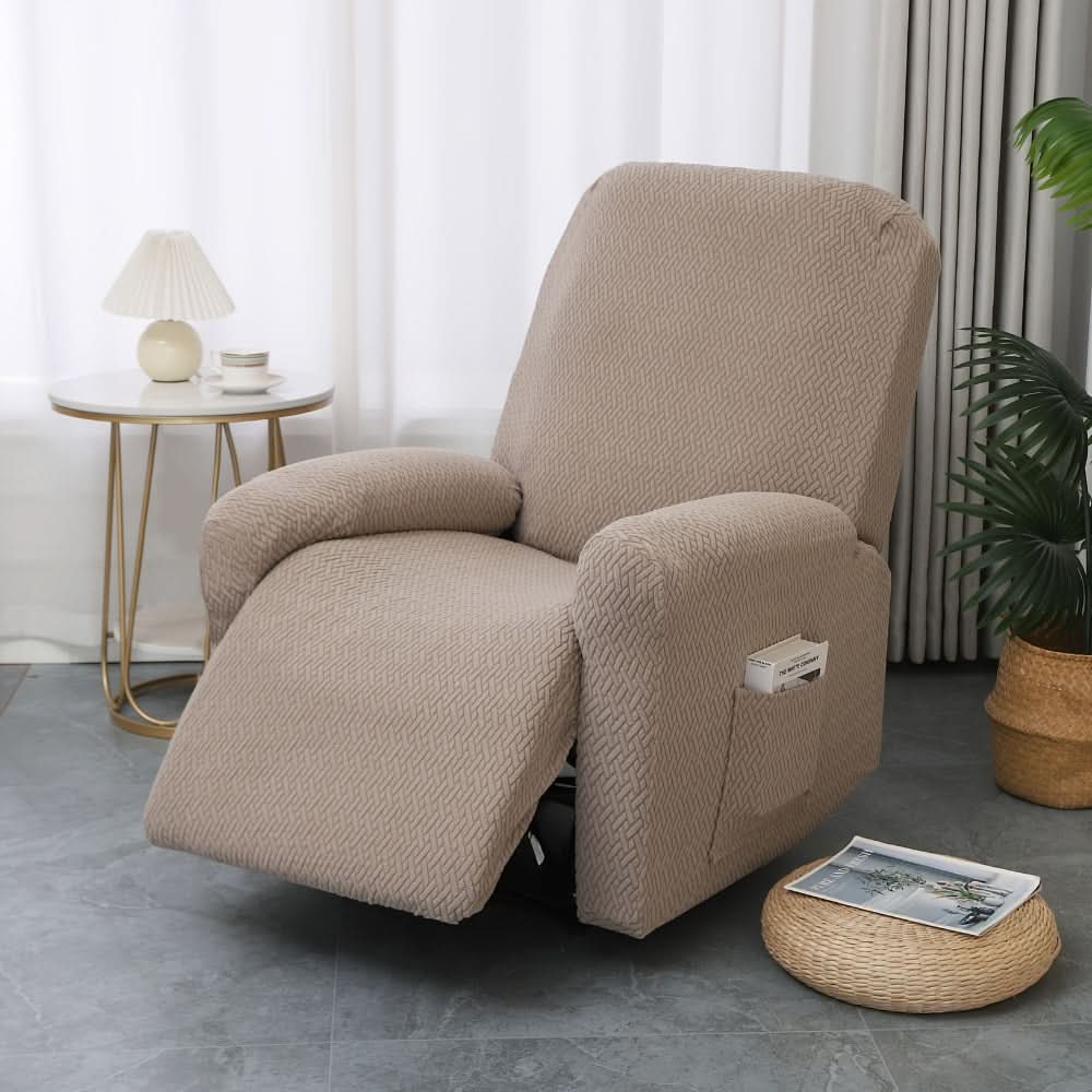 Fitted Recliner Chair Cover in 9 Colors | Soft Microfiber with Side Pocket | Protects Against Dust, Stains & Spills