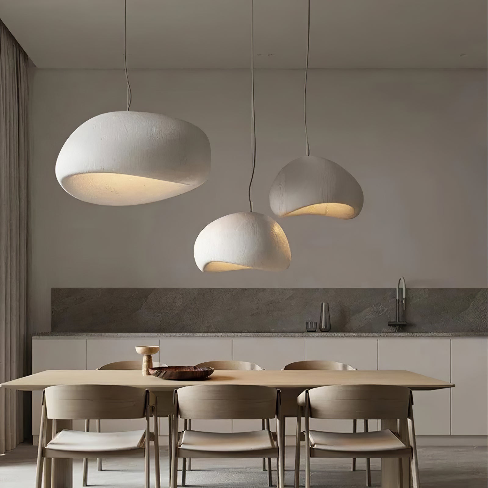 Wabi Sabi Cocoon Pendant Light Paper Ceiling Lamp
