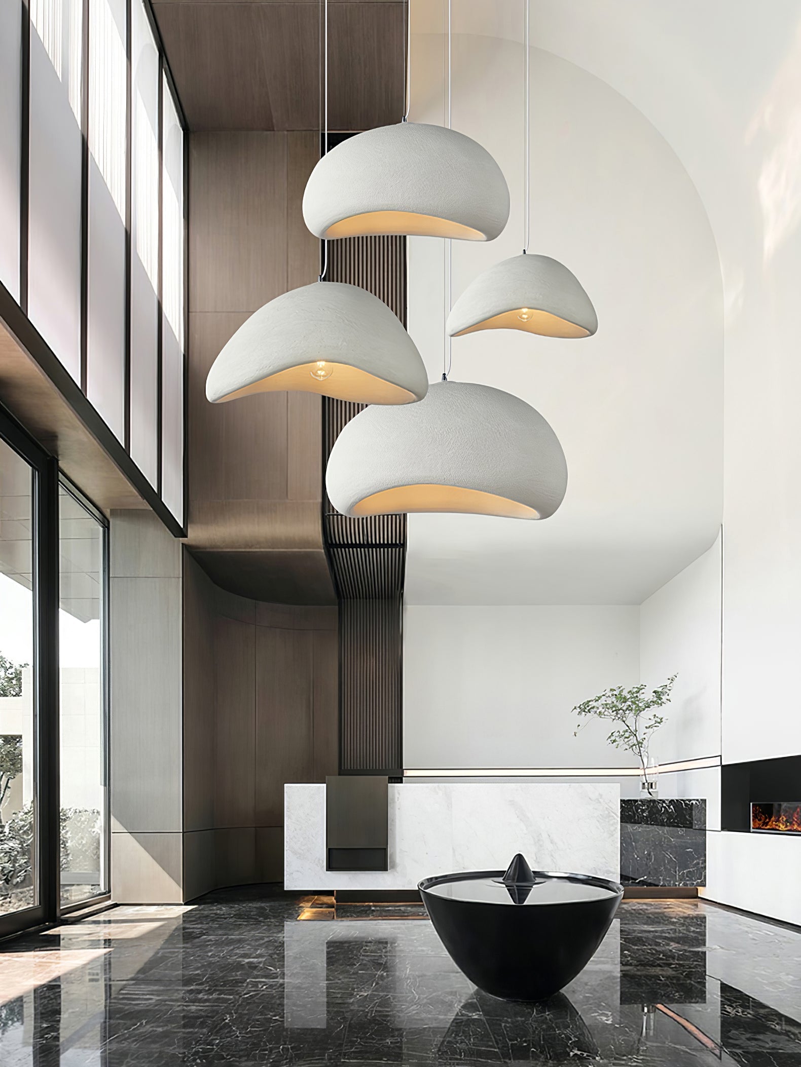 Wabi Sabi Cocoon Pendant Light Paper Ceiling Lamp