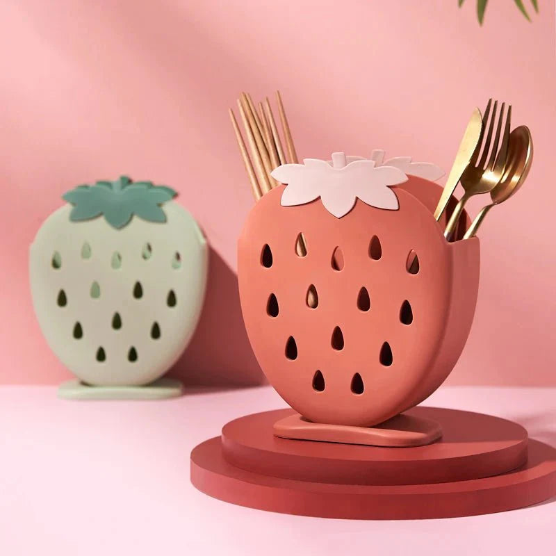 BERRYRACK – Creative Kitchen Holder in Strawberry Design for Cutlery & Chopsticks