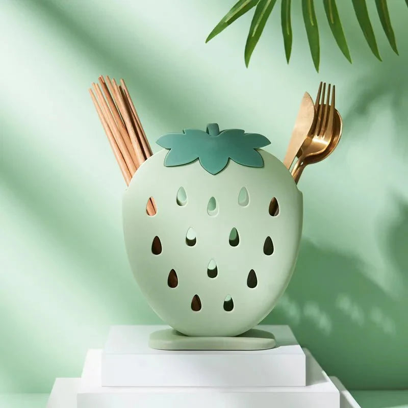 BERRYRACK – Creative Kitchen Holder in Strawberry Design for Cutlery & Chopsticks