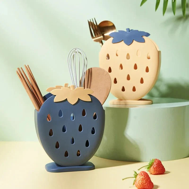BERRYRACK – Creative Kitchen Holder in Strawberry Design for Cutlery & Chopsticks