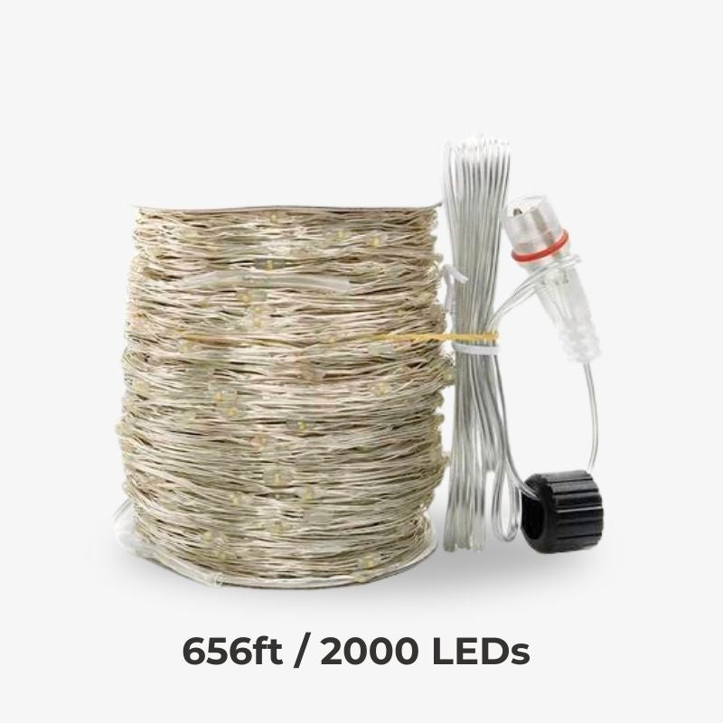 LED String Fairy Lights with 100 to 500 Bulbs | Four Lengths from 33 to 164 Feet | Warm White, Pink or Multicolor