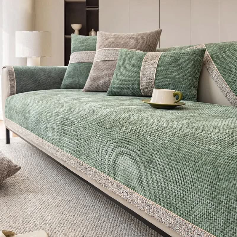 Non-Slip Sofa Cover, 100% Polyester Knit | 10 Colors, 6 Sizes 27.6 to 94.5 In | Wrinkle-Free, Pet-Friendly Furniture Protector