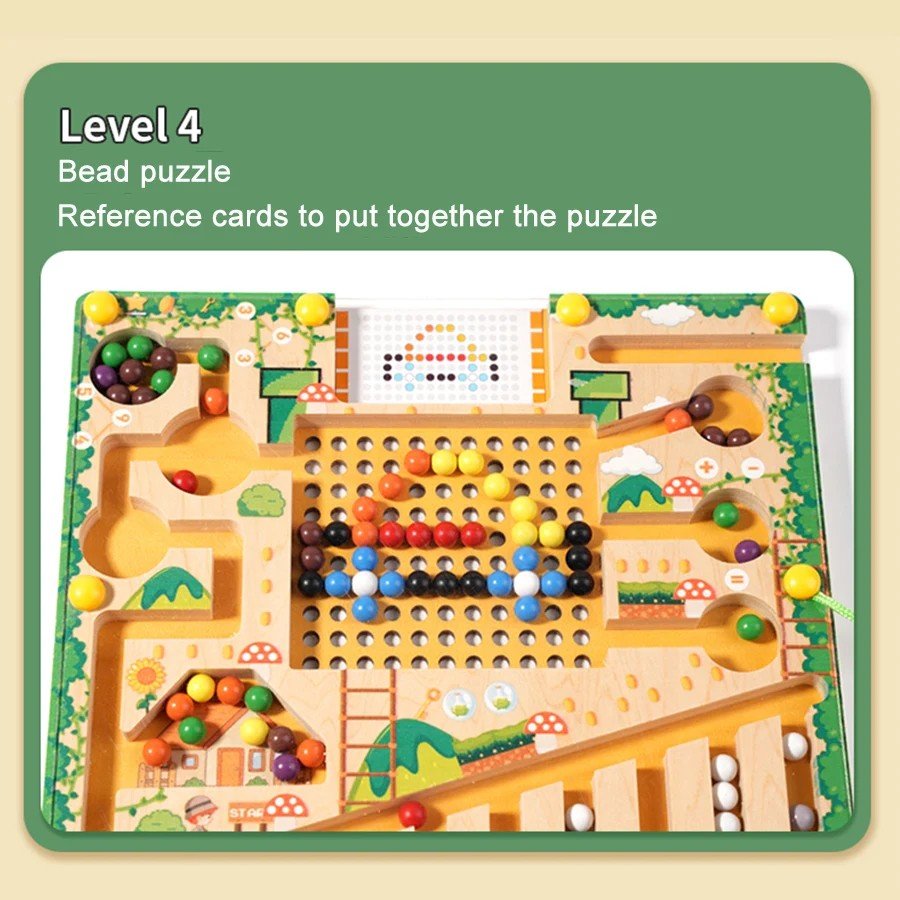 NUMBERRAIL – Montessori Magnetlabyrinth for numbers, colors & logic