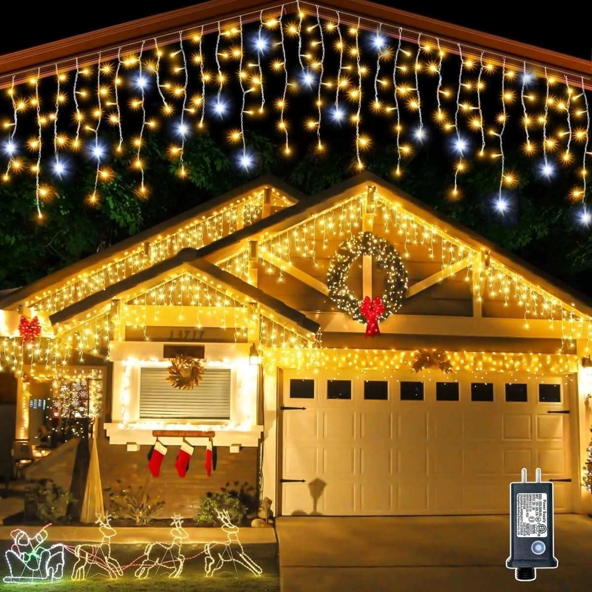 ILLUMERA - LED Garden Curtain 4 x 0.6 m with Weatherproof Elegance - 4m x 0.6m 96 Lights
