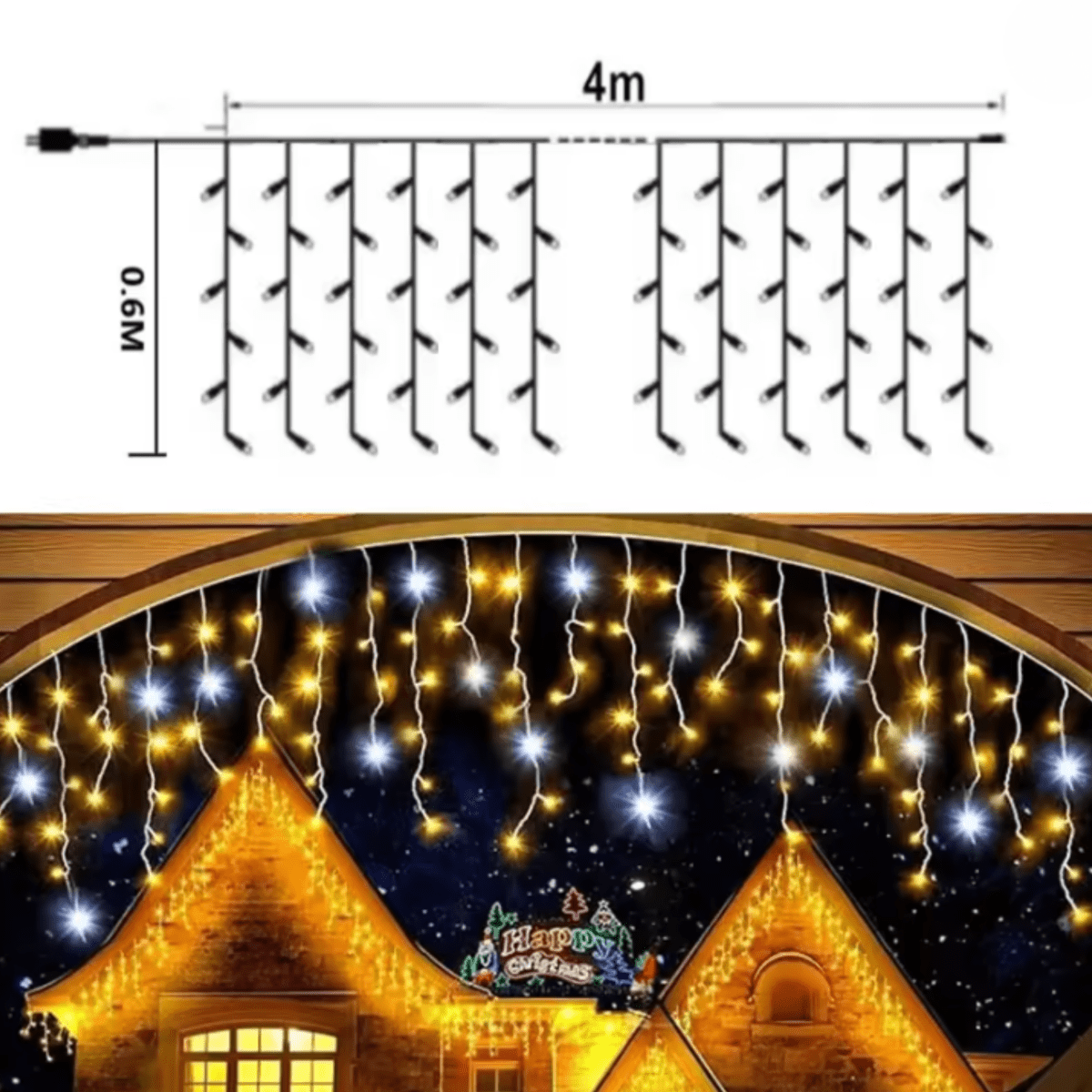 ILLUMERA - LED Garden Curtain 4 x 0.6 m with Weatherproof Elegance product image