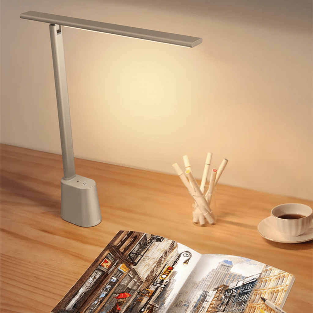 FOLDLITE - Intelligent, foldable LED desk lamp with battery & dimming function product image