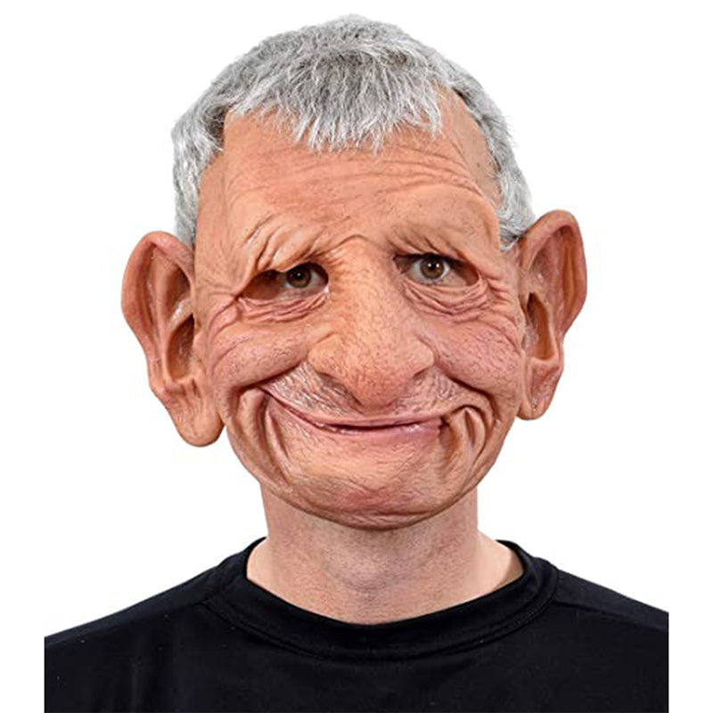 Realistic old man full face latex Halloween mask, style 28