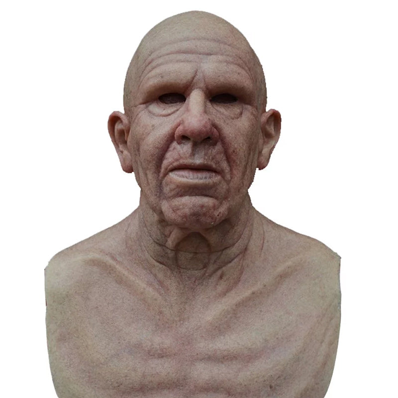 Realistic old man full face latex Halloween mask, style 4