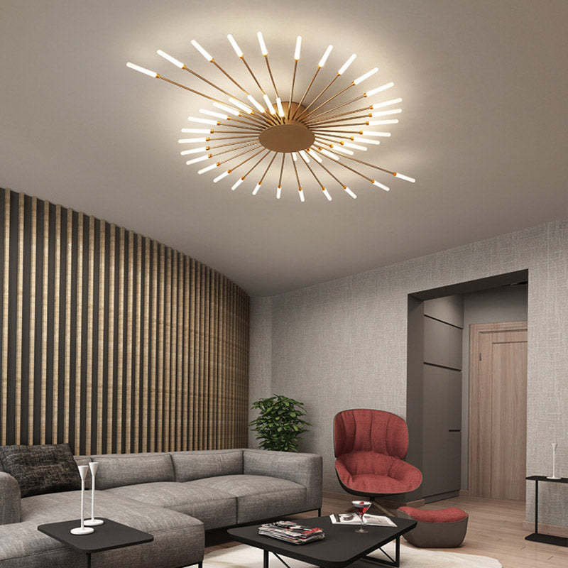 Fireworks Ceiling Light LED Black Gold