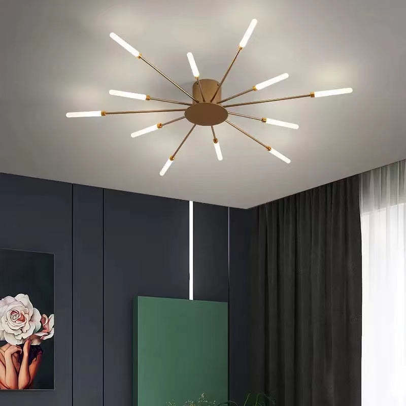 Fireworks Ceiling Light LED Black Gold