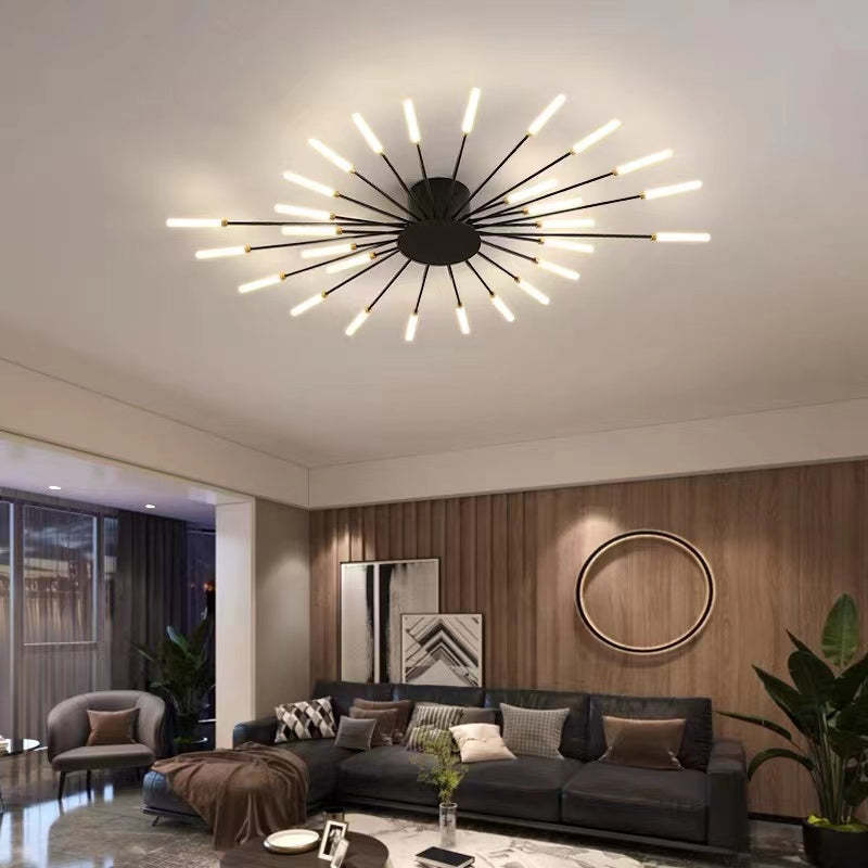 Fireworks Ceiling Light LED Black Gold