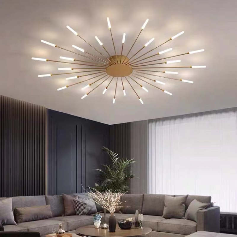Fireworks Ceiling Light LED Black Gold